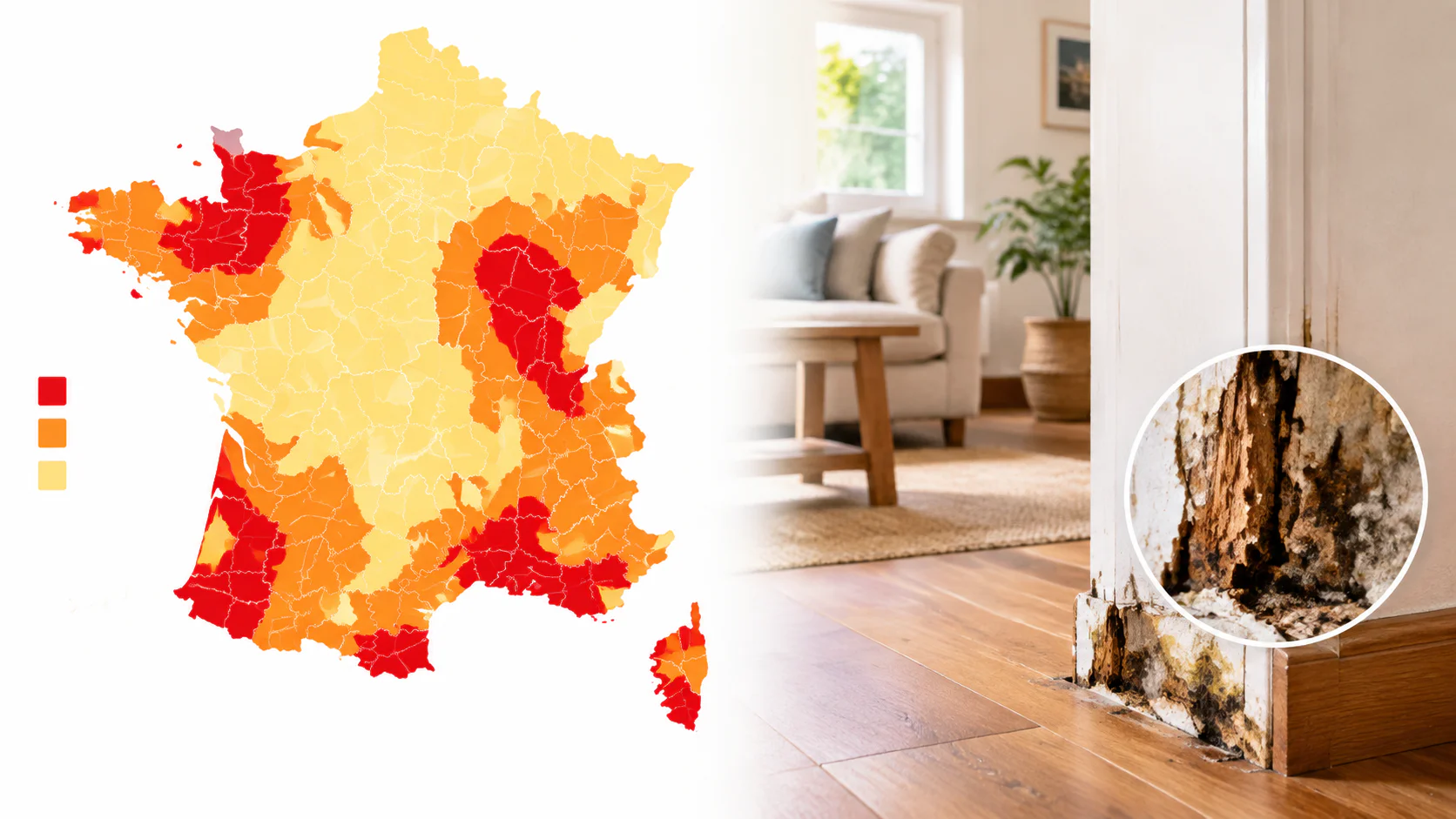 Liste des communes infestées par la mérule en France