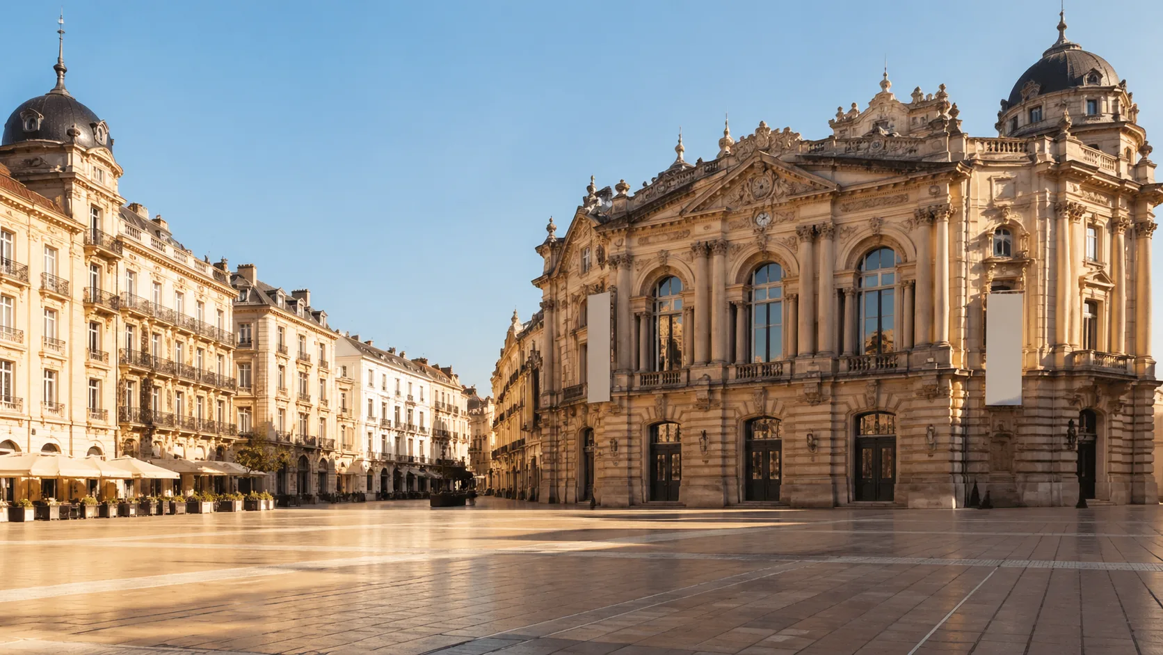 Place de la Comédie de Montpellier et son opéra
