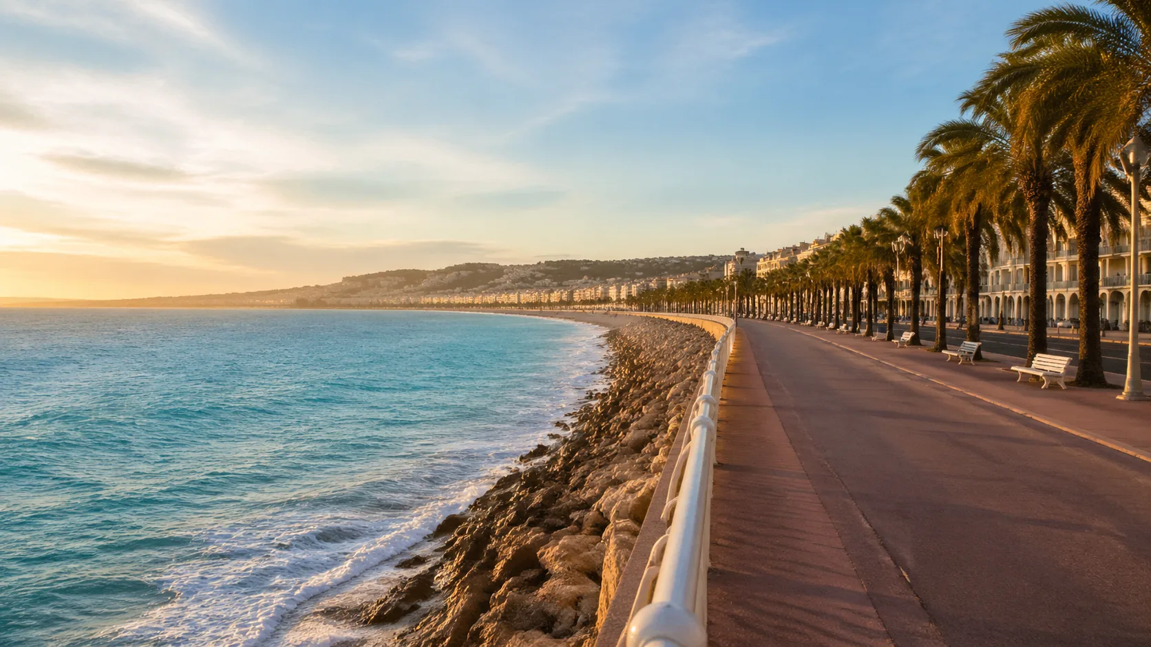 Promenade des Anglais et Baie des Anges à Nice